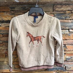 Janie and Jack Brown Knit Sweater